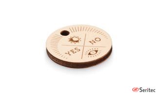 Llaveros de madera moneda carro personalizados